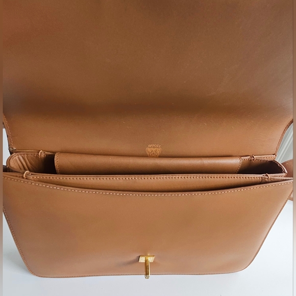 Gucci Brown All-leather Sherry Line Shoulder Flap Bag - Picture 15 of 15